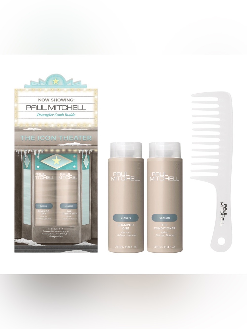 Paul Mitchell Classic Shampoo One & The Conditioner Duo box set w/Detangler comb